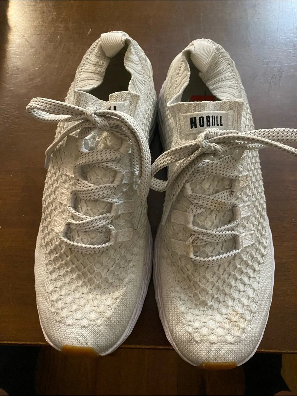 No Bull  Men’s Knit Sneakers in Off-White